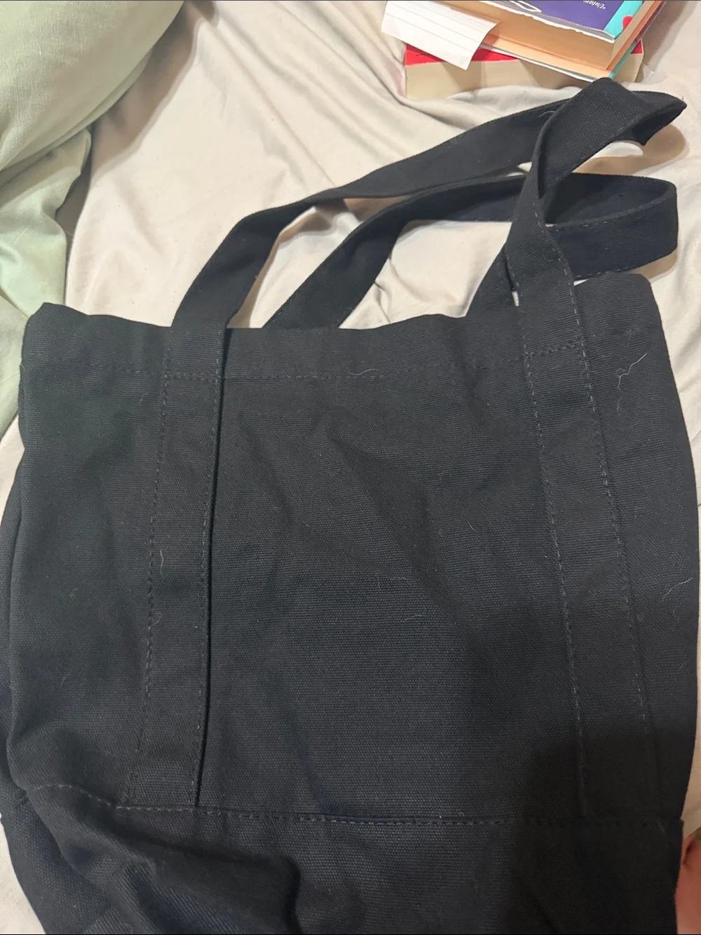 Macy's Black Canvas Tote with Metallic Cubs Logo